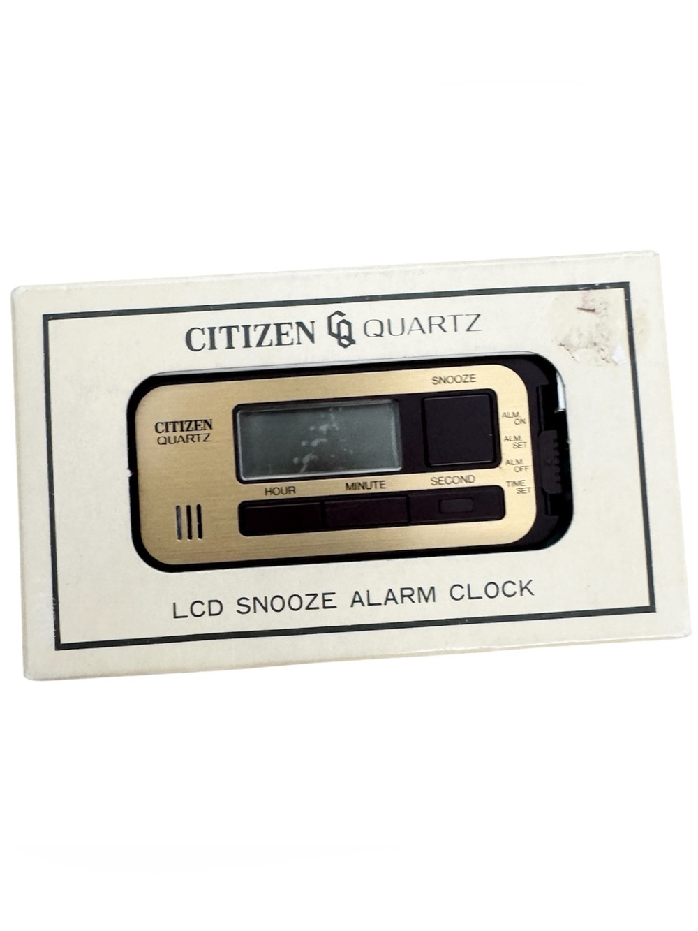 CITIZEN Vintage Retro Quartz Digital Desk Alarm Japan Travel Clock
